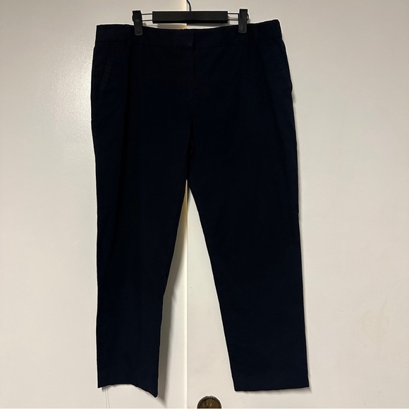 Tory Burch Pants - Tory Burch Navy Blue Cotton Pockets Pants Size 14
